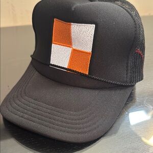 ABLOH Black and Orange Trucker Cap
